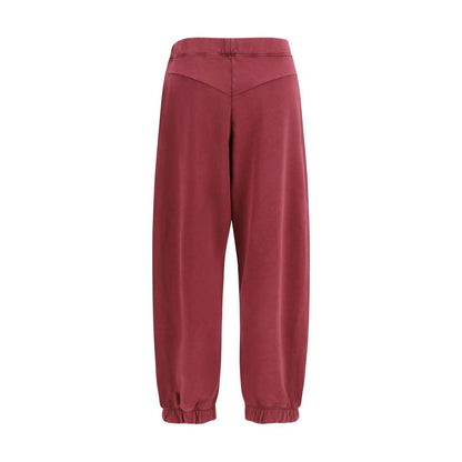 Off-White Purple Cotton Casual Pants