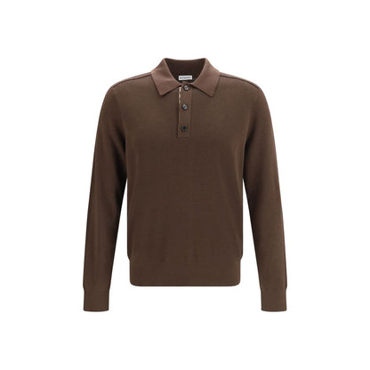 Burberry Brown Wool Oves Aries Dress Shirt