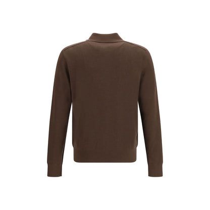Burberry Brown Wool Oves Aries Dress Shirt