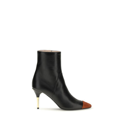 Valentino Garavani Black Calf Leather Bos Taurus Ankle Boots