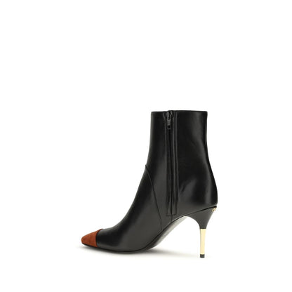 Valentino Garavani Black Calf Leather Bos Taurus Ankle Boots