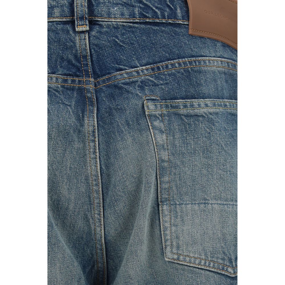Our Legacy Blue Cotton Relaxed Fit Jeans