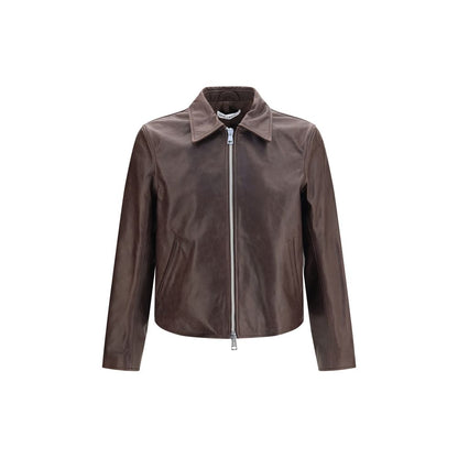 Our Legacy Brown Calf Leather Bos Taurus Leather Jacket