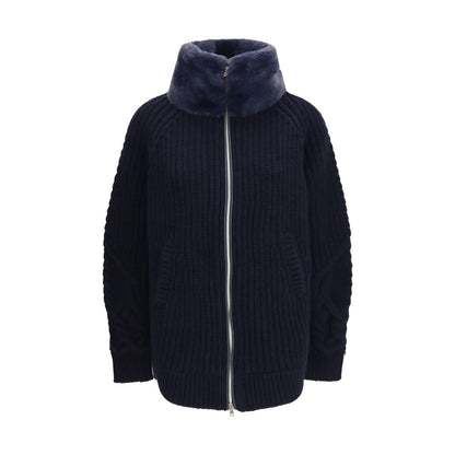 Herno Blue Wool Oves Aries Full-Length Jacket