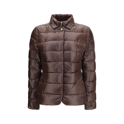 Herno Brown Goose Down Full-Length Jacket