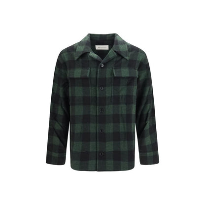 Ami Paris Bicolor Wool Oves Aries Pattern Shirt