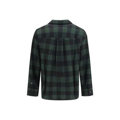 Ami Paris Bicolor Wool Oves Aries Pattern Shirt