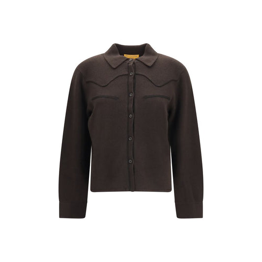 Guest in Residence Brown Cashmere Dress Shirt