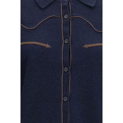 Guest in Residence Blue Cashmere Dress Shirt