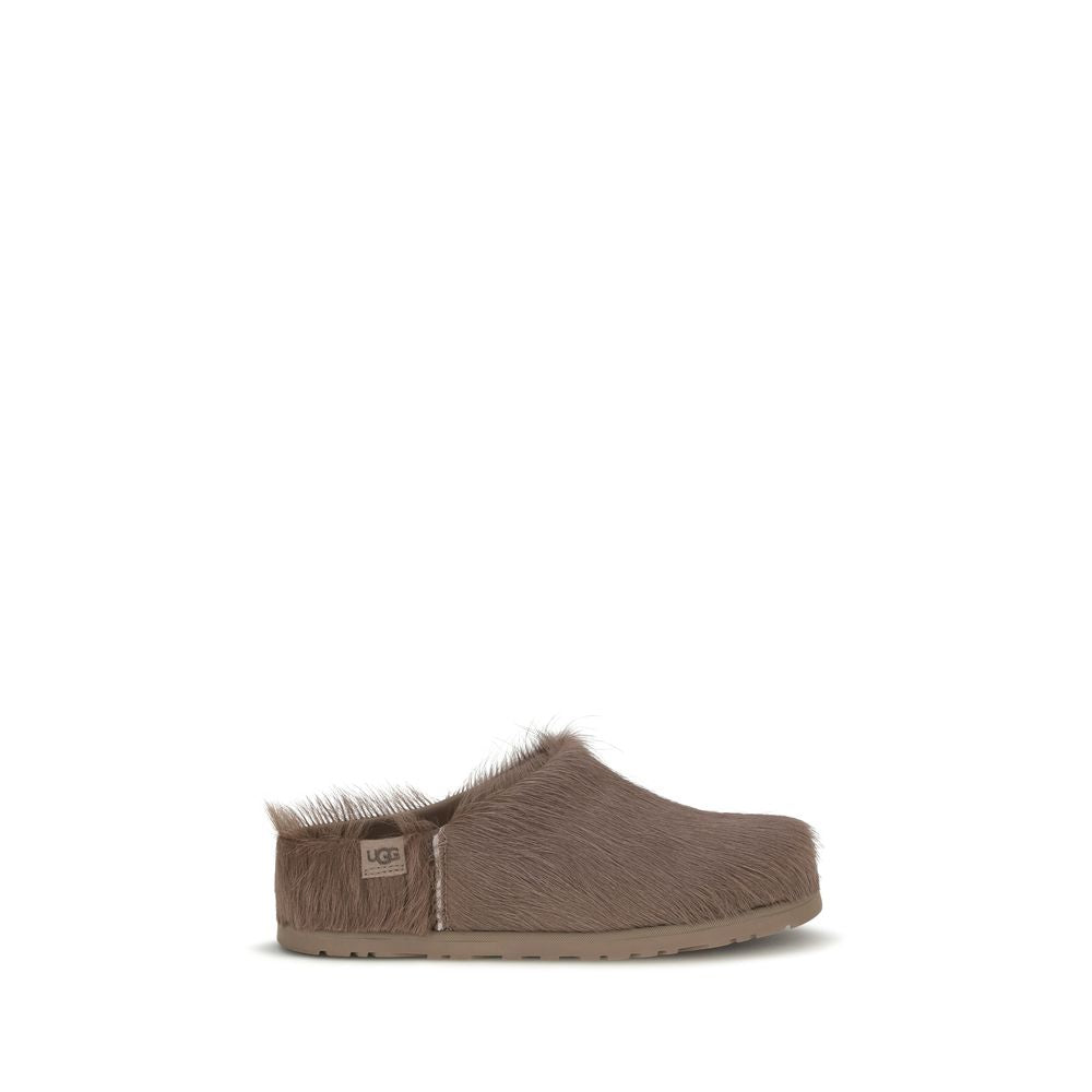 UGG Brown Nubuc Leather Clogs