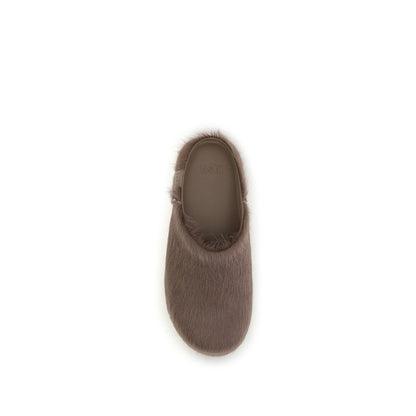 UGG Brown Nubuc Leather Clogs