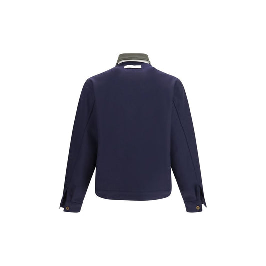 GR10K Blue Wool Oves Aries Full-Length Jacket