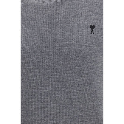 Ami Paris Gray Wool Oves Aries Sweatshirt
