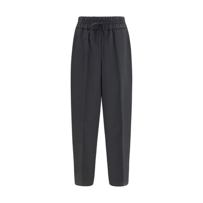 Ami Paris Black Wool Oves Aries Casual Pants