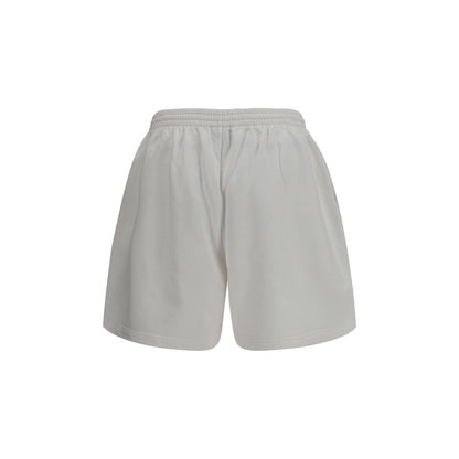 Balenciaga White Cotton Bermuda Shorts