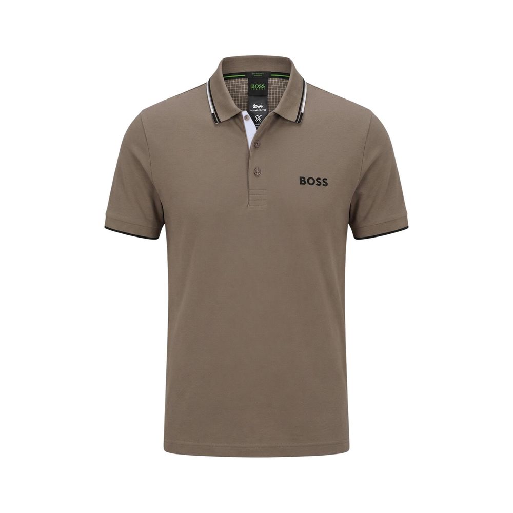 Hugo Boss Beige Cotton Polo Shirt