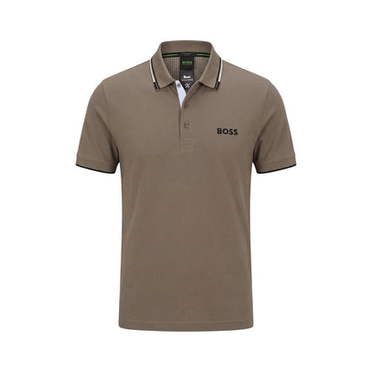Hugo Boss Beige Cotton Polo Shirt