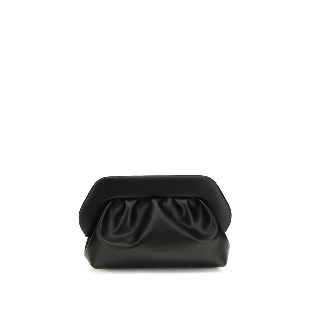 THEMOIRè Black Recycled Leather Clutch Bag