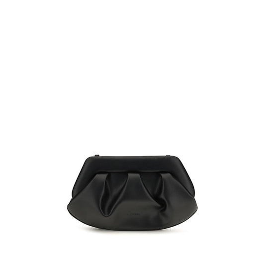 THEMOIRè Black Recycled Leather Clutch Bag
