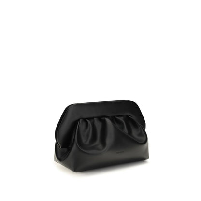 THEMOIRè Black Recycled Leather Clutch Bag