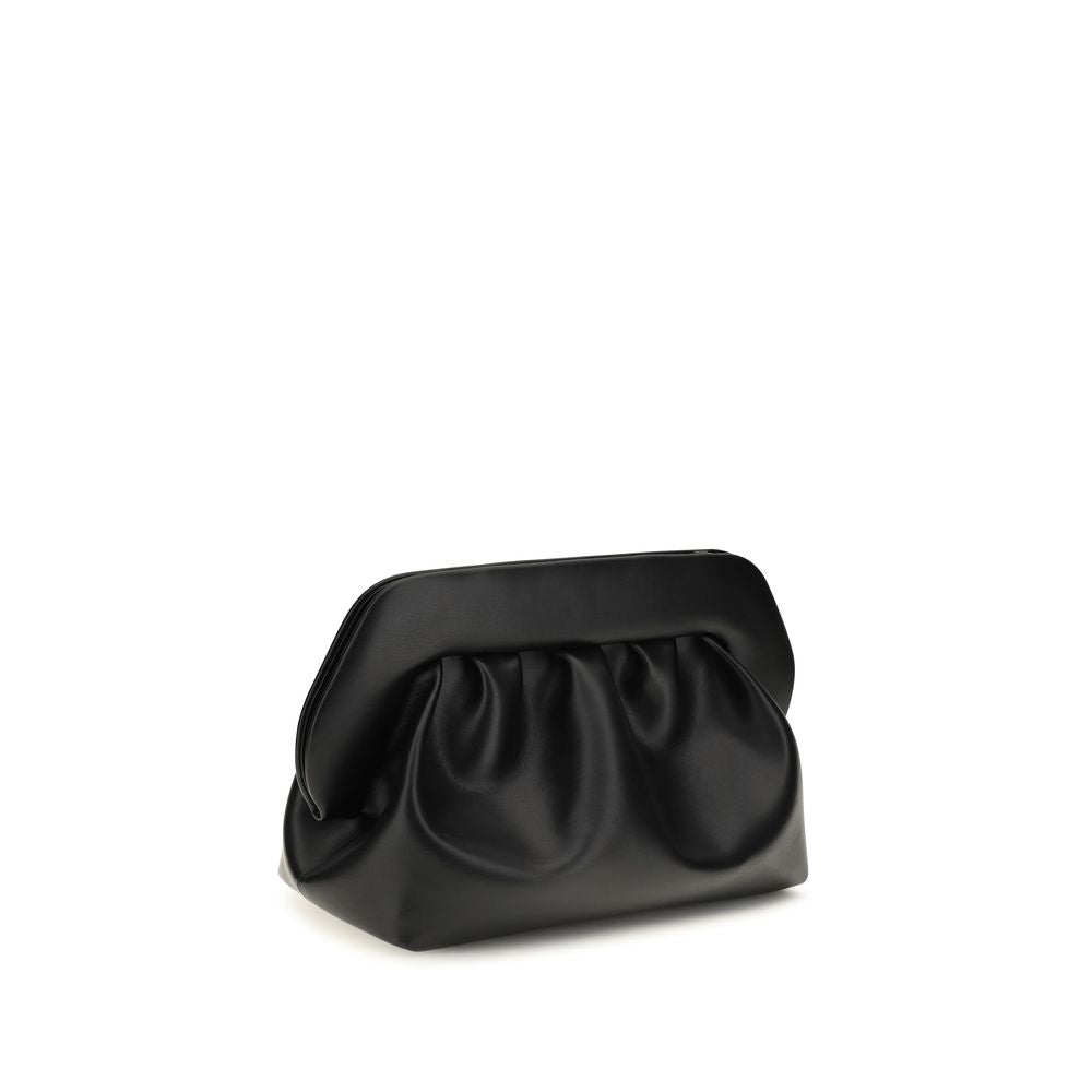 THEMOIRè Black Recycled Leather Clutch Bag
