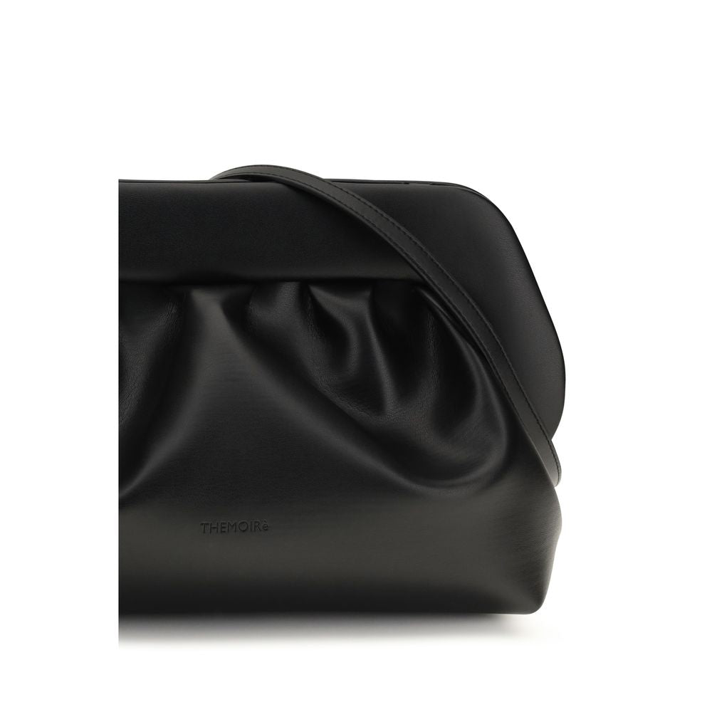 THEMOIRè Black Recycled Leather Clutch Bag