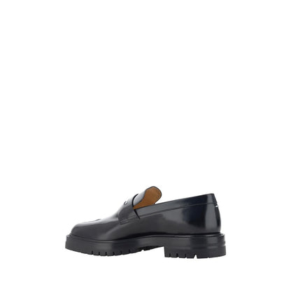 Maison Margiela Black Calf Leather Bos Taurus Slip-On Loafers