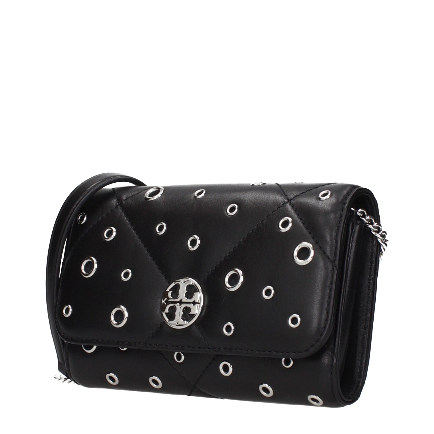 Tory Burch Black Leather Clutch Bag