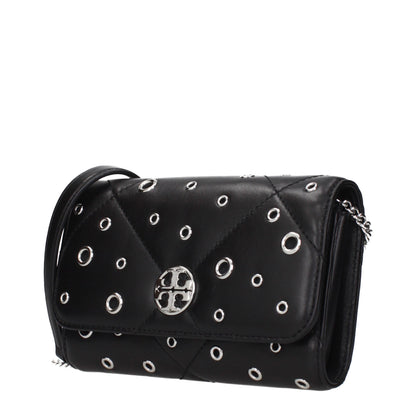 Tory Burch Black Leather Clutch Bag