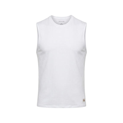 Calvin Klein Jeans White Cotton Tank Tops