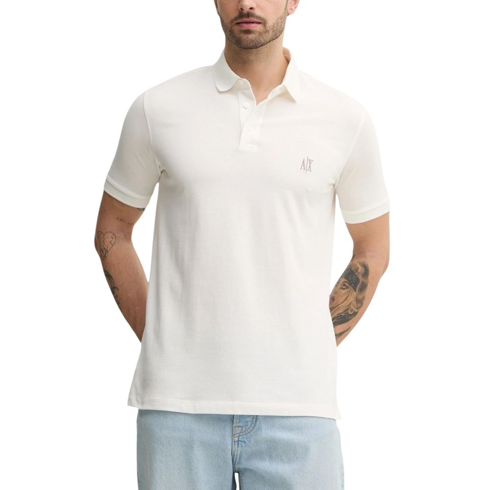 Armani Exchange Poloshirt aus weißer Baumwolle