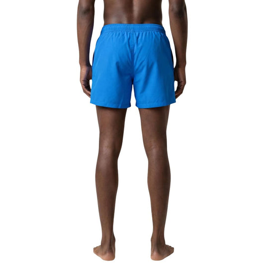 EA7 Emporio Armani Blue Polyester Swim Shorts