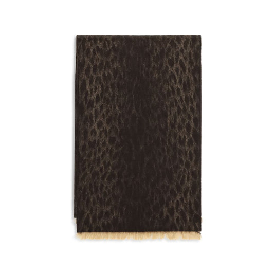 Gucci Brown Wool Oves Aries Scarf