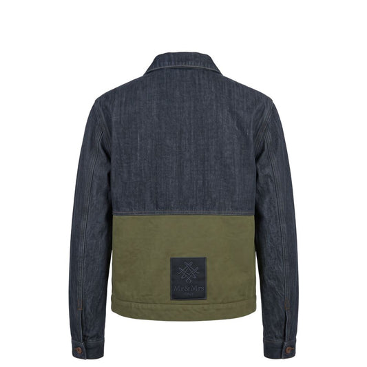 Mr&Mrs Italy Blue Cotton Mens Jacket