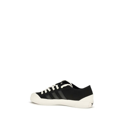 Y-3 Black Fabric Low Top Sneakers
