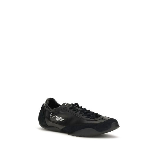 Y-3 Black Calf Leather Bos Taurus Athletic Sneakers