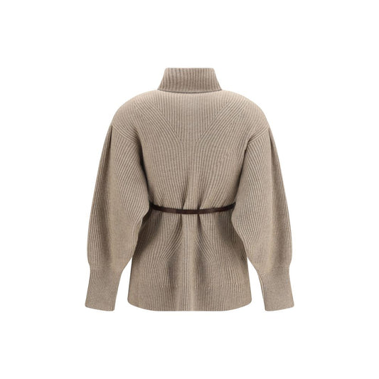 Brunello Cucinelli Beige Wool Oves Aries Cardigan