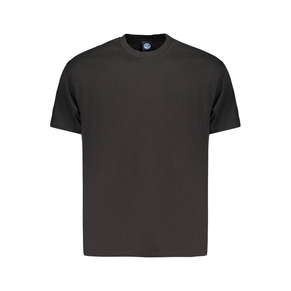 North Sails Schwarzes Herren-T-Shirt aus Baumwolle