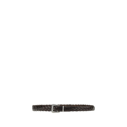 Brunello Cucinelli Brown Calf Leather Bos Taurus Belt