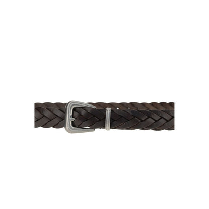 Brunello Cucinelli Brown Calf Leather Bos Taurus Belt