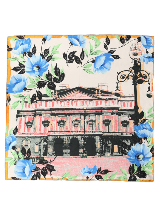 Dolce & Gabbana Multicolor Printed Silk Square Foulard Scarf
