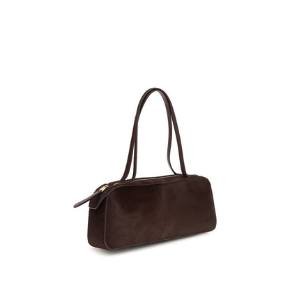 Khaite Burgundy Calf Leather Bos Taurus Shoulder Bag