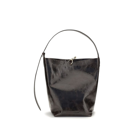 Benedetta Bruzziches Black Calf Leather Bos Taurus Backet Bag