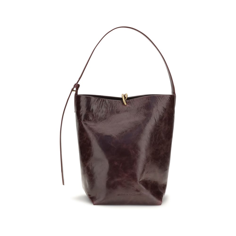 Benedetta Bruzziches Bordeaux Calf Leather Bos Taurus Shoulder Bag
