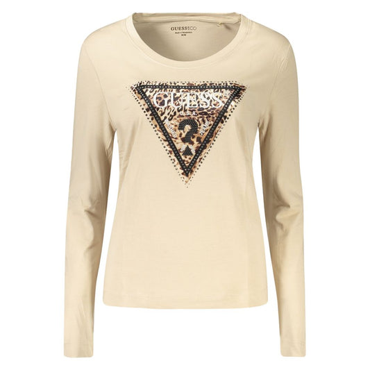 Guess Jeans Beige Cotton Womens T-Shirt