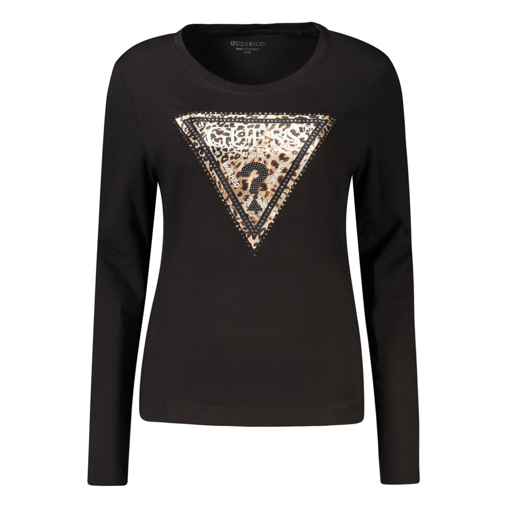 Guess Jeans Black Cotton T-Shirt