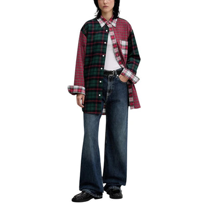 Tommy Hilfiger Jeans Red Cotton Longsleeve Shirt