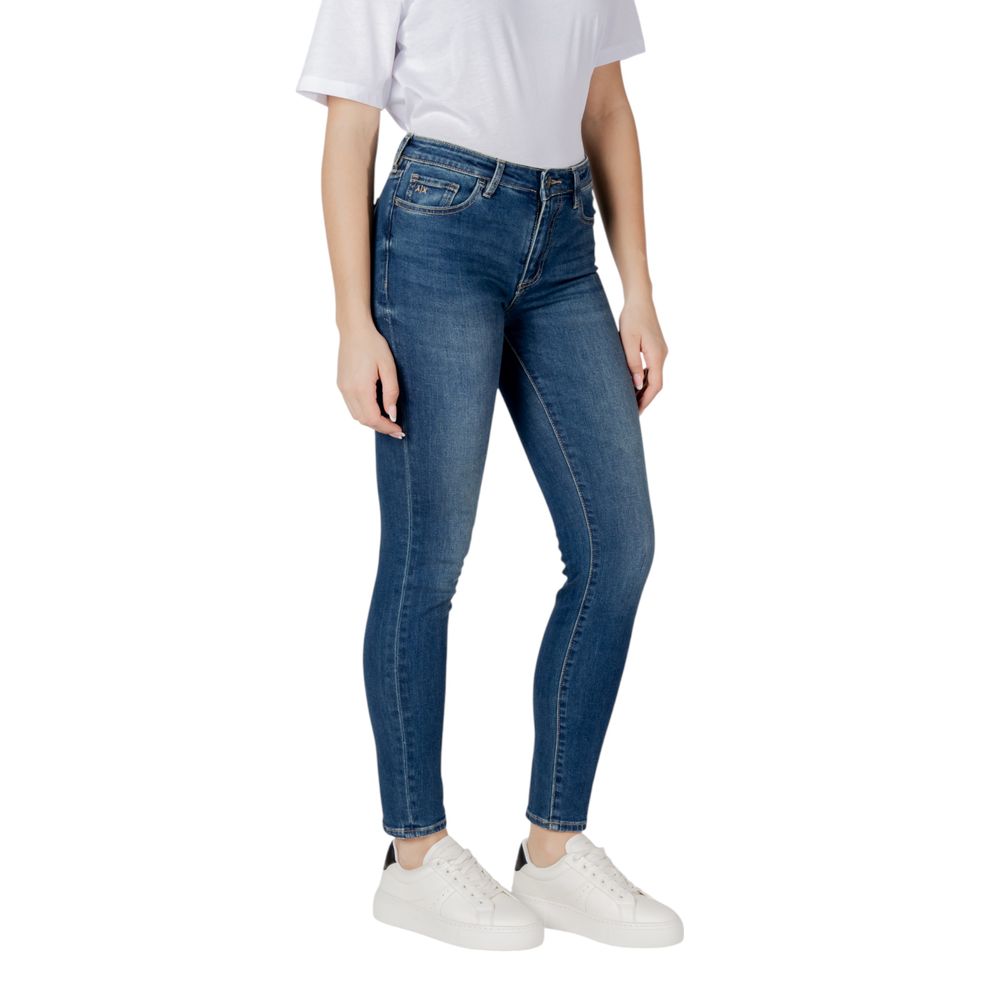 Armani Exchange Blue Cotton Skinny Jeans