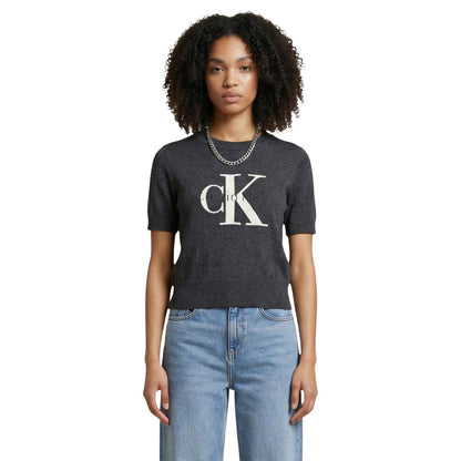 Calvin Klein Jeans Gray Cotton Sweatshirt