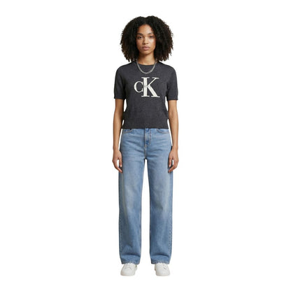 Calvin Klein Jeans Gray Cotton Sweatshirt